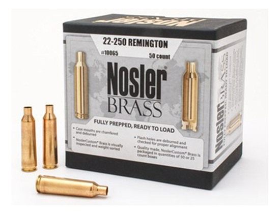 Nosler Bullets 10065 Premium Brass Unprimed Cases 22-250 Rem Rifle 50/Box view 3
