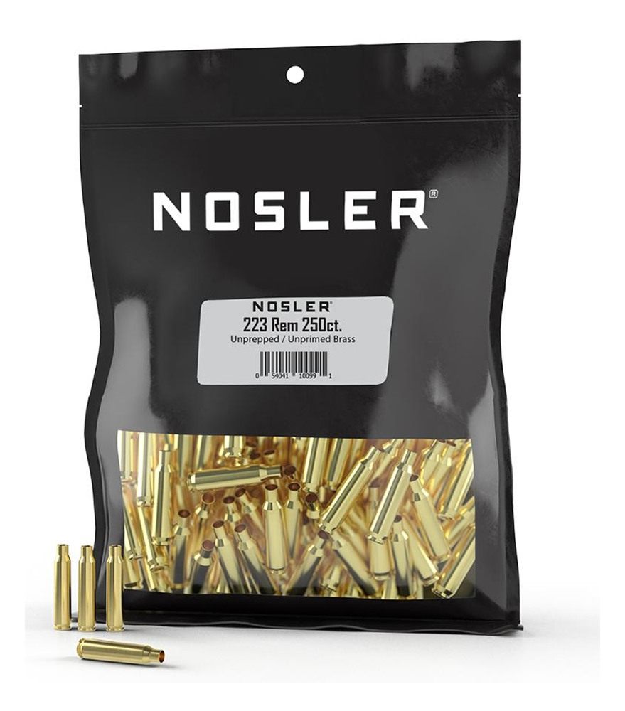 Nosler Bullets Unprimed Unprepped Brass Rifle Cartridge Cases .223 Rem (Bul