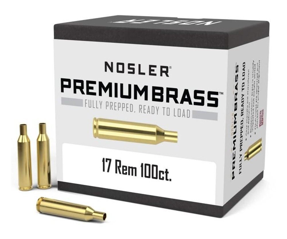Nosler Bullets 10128 Premium Brass Unprimed Cases 17 Rem Rifle 100/Box view 2