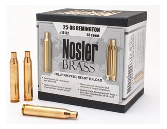 NOSLER Unprimed Brass Rifle Cartridge Cases .25-06 Rem 50/ct view 3