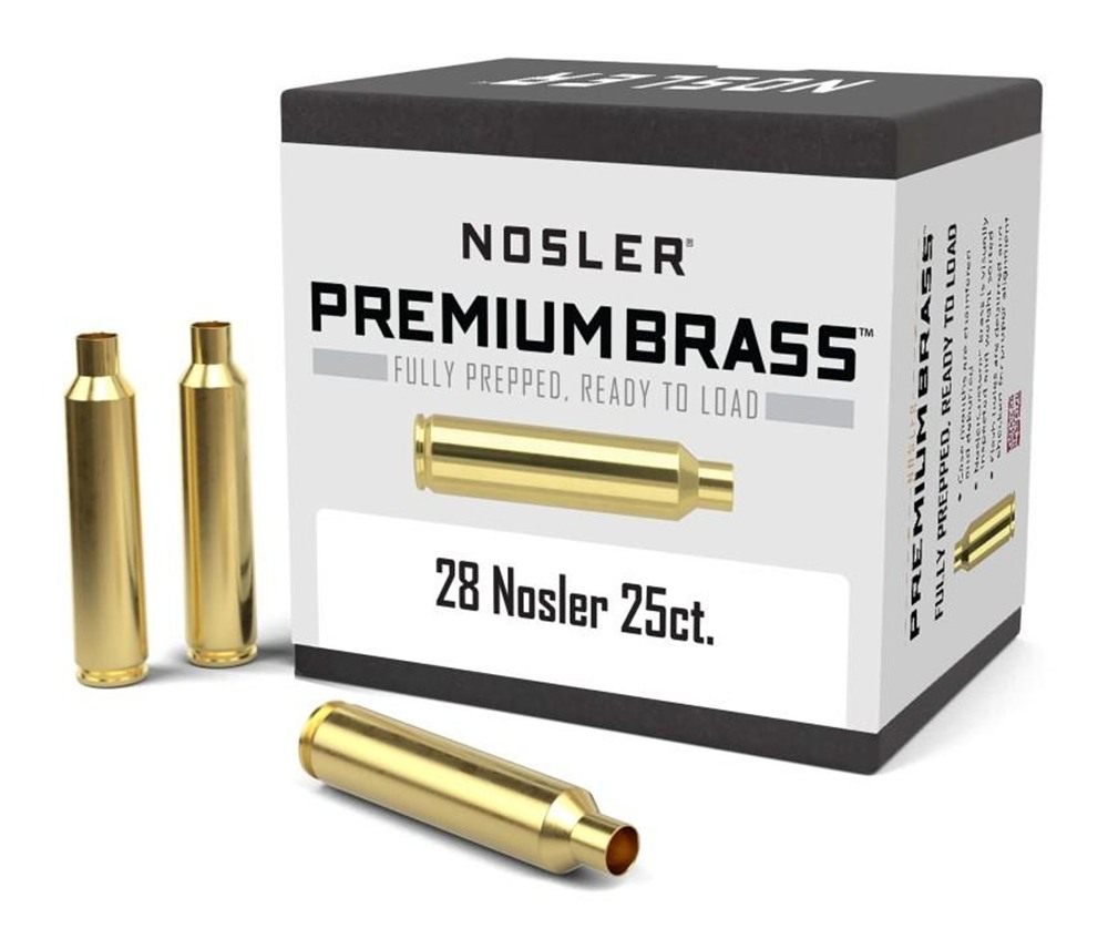 Nosler Bullets 10150 Premium Brass Unprimed Cases 28 Rifle 25/Box view 2