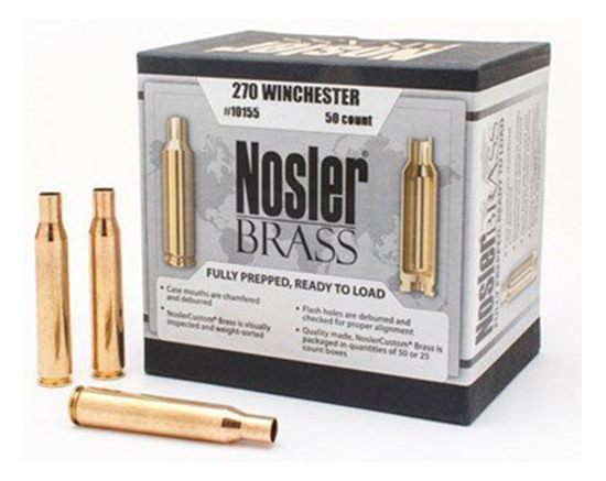 Nosler Unprimed Brass Rifle Cartridge Cases .270 Win 50/ct view 3