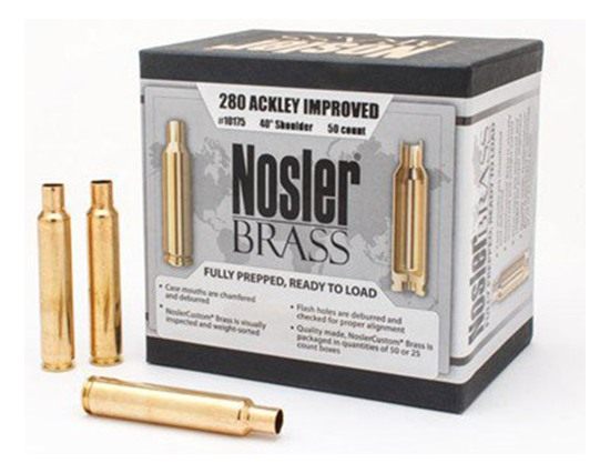 NOSLER 10175 Premium Brass Unprimed Cases 280 AckleyImproved Rifle 50/Box view 3
