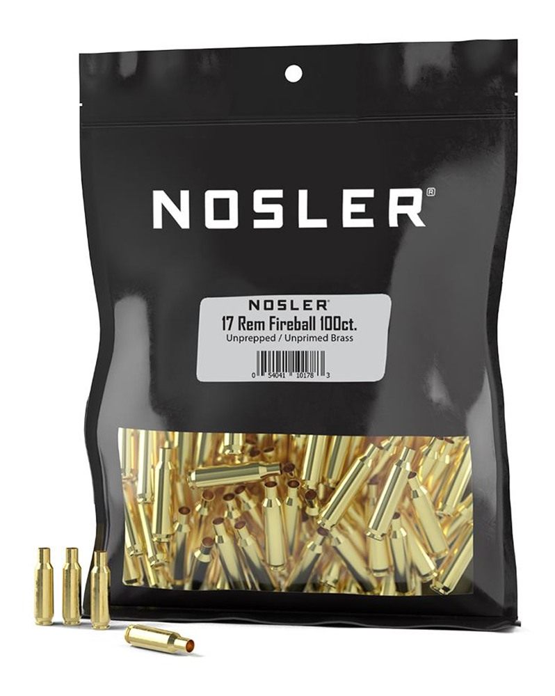 Nosler Bullets Unprimed Unprepped Brass Rifle Cartridge Cases .17 Rem Fireb