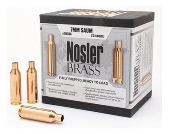 Nosler Bullets Unprimed Brass Rifle Cartridge Cases 7mm Saum 25/ct view 3