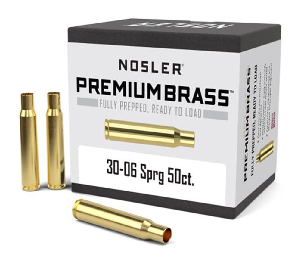 Nosler Bullets Unprimed Brass Rifle Cartridge Cases .30-06 Sprg 50/ct