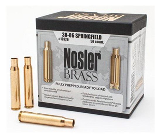 Nosler Bullets Unprimed Brass Rifle Cartridge Cases .30-06 Sprg 50/ct view 3