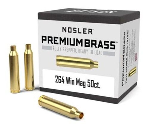 Nosler Bullets Unprimed Brass Rifle Cartridge Cases .264 Win Mag 50/ct