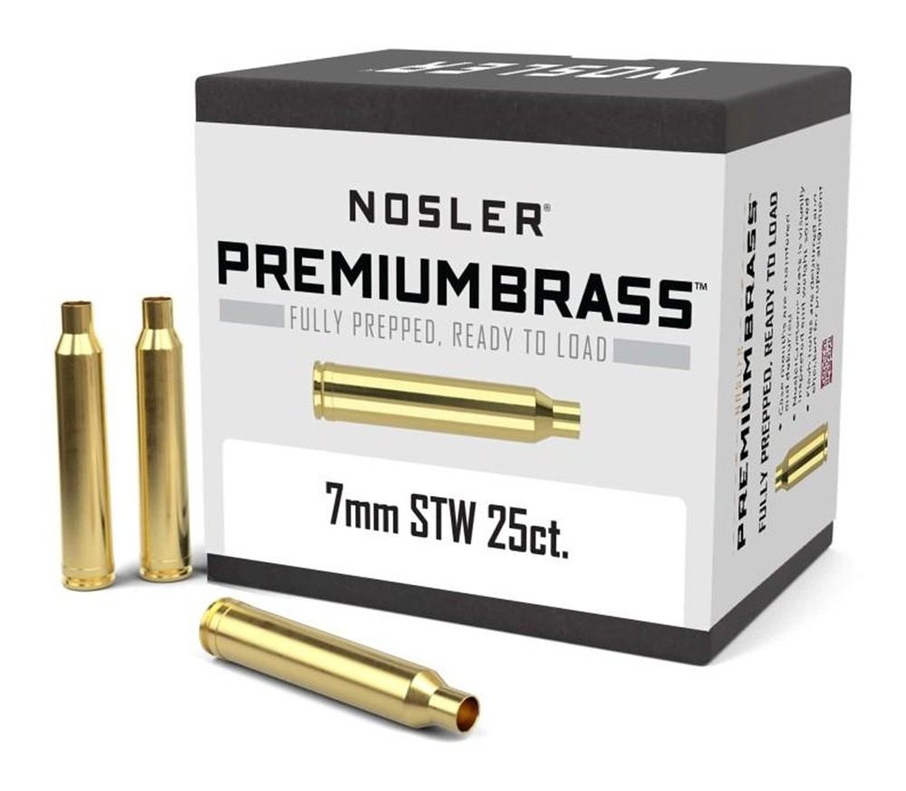 Nosler Bullets Unprimed Brass Rifle Cartridge Cases 7mm STW 25/ct