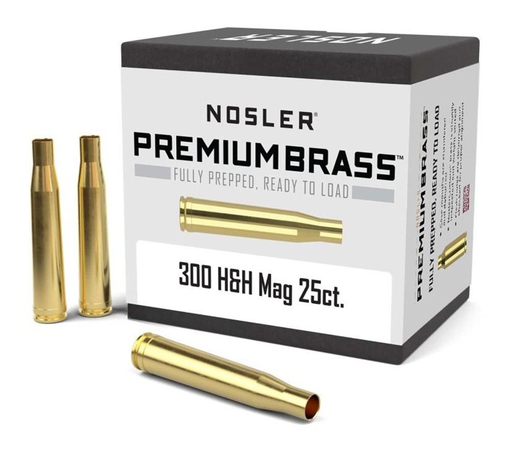 Nosler Bullets Unprimed Brass Rifle Cartridge Cases .300 H H 25/ct