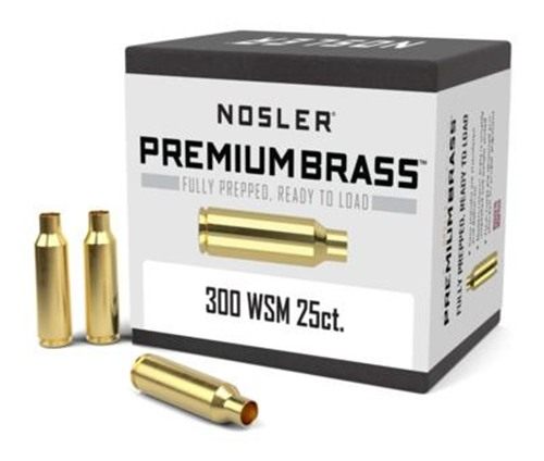 Nosler Bullets Unprimed Brass Rifle Cartridge Cases .300 WSM 25/ct