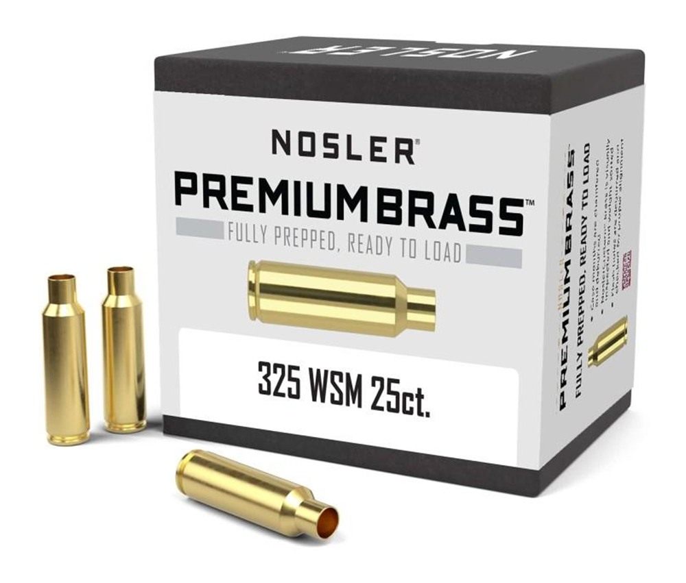 Nosler Bullets Unprimed Brass Rifle Cartridge Cases .325 WSM 25/ct