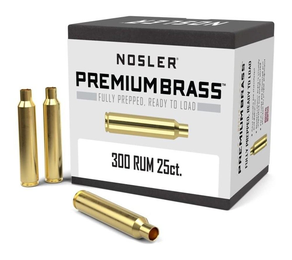 Nosler Bullets Unprimed Brass Rifle Cartridge Cases .300 Rem Ultra 25/ct