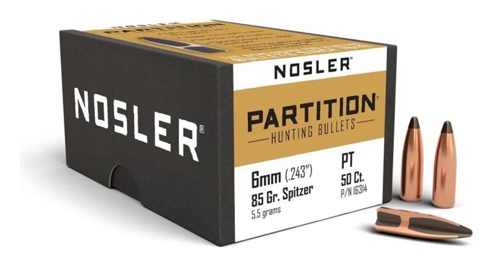 Nosler Bullets Partition Rifle 6mm .243in 85 gr SPT 50/ct