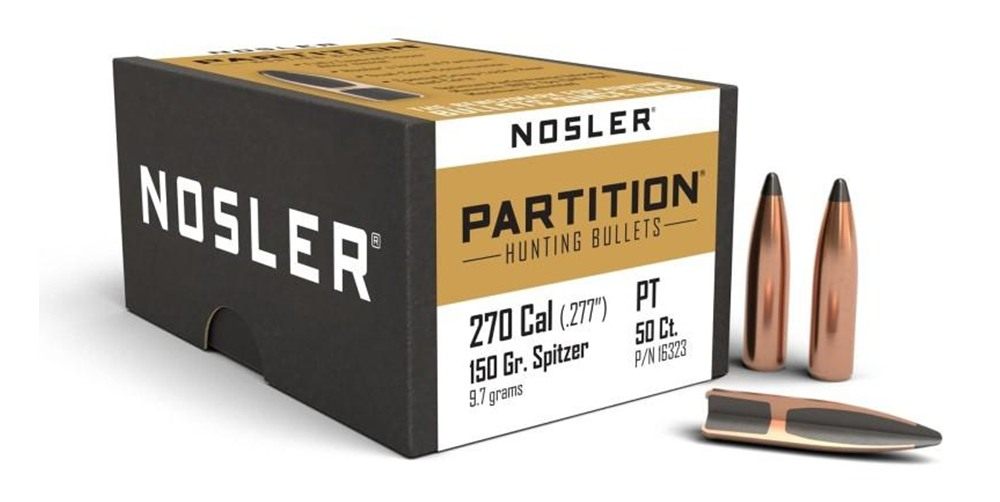 Nosler Bullets Partition Rifle .270 cal .277in 150 gr SPT 50/ct