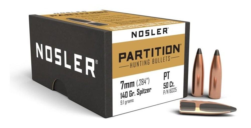 NOSLER Partition Rifle Bullets 7mm .284in 140 gr SPT 50/ct