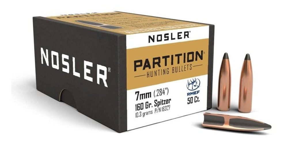 Nosler Partition Rifle Bullets 7mm .284in 160 gr SPT 50/ct