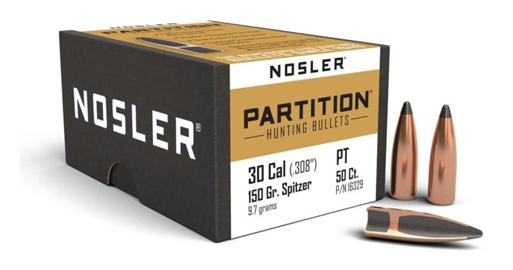 Nosler Bullets Partition Rifle .30 cal .308in 150 gr SPT 50/ct