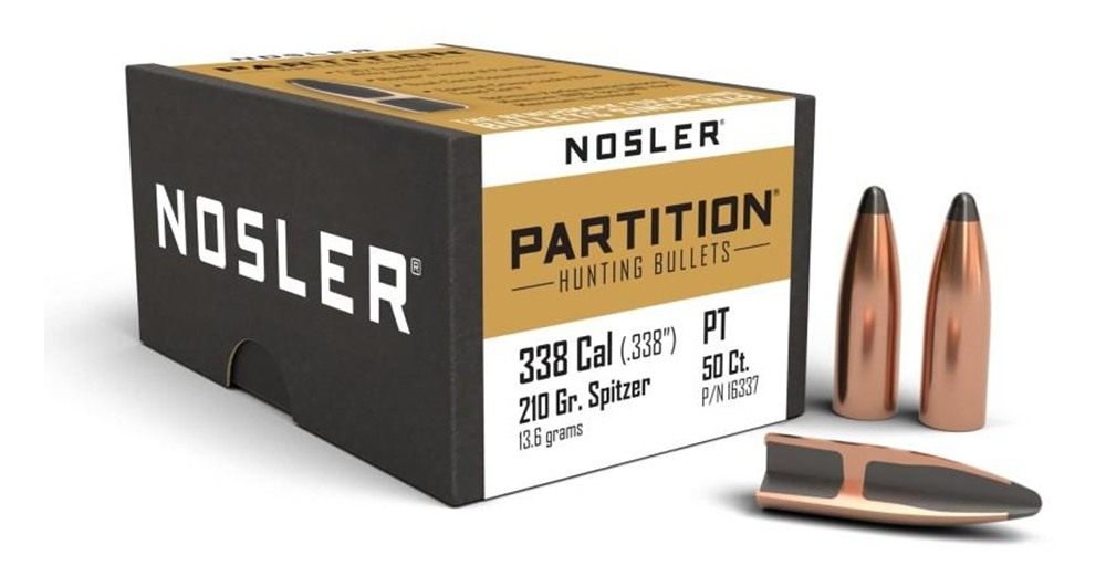 NOSLER Bullets Partition Rifle .338 cal .338in 210 gr SPT 50/ct