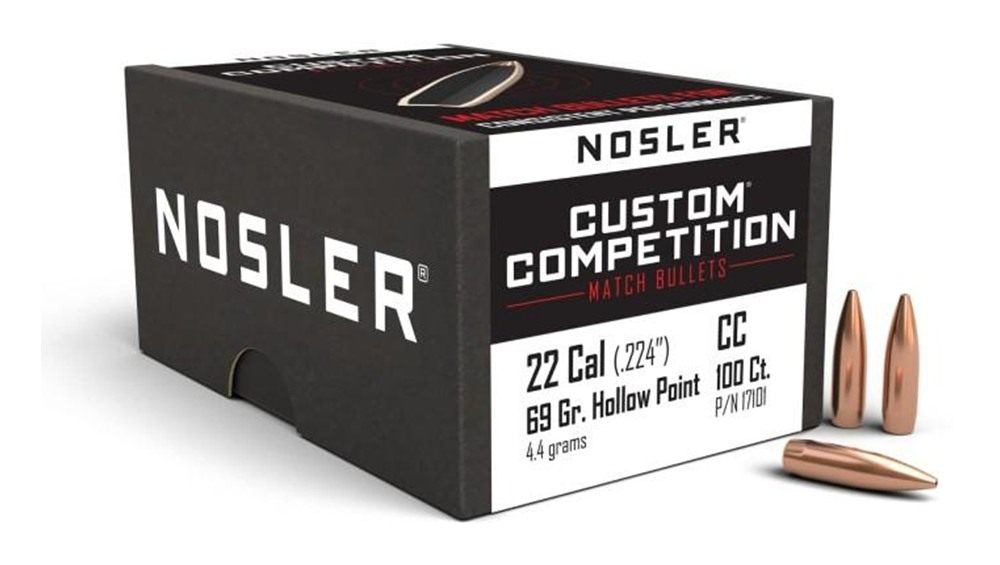 Nosler Bullets Custom Competition Rifle .22 cal .224in 69 gr HPBT 100/ct