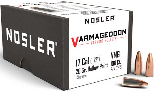 Nosler Bullets 17205 Varmageddon 17 Cal 20gr Flat Base Hollow Point 100/Box view 4