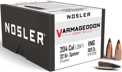 Nosler Bullets VarMageddon Rifle .20 cal .204in 32 gr FB-Tipped 100/ct view 4