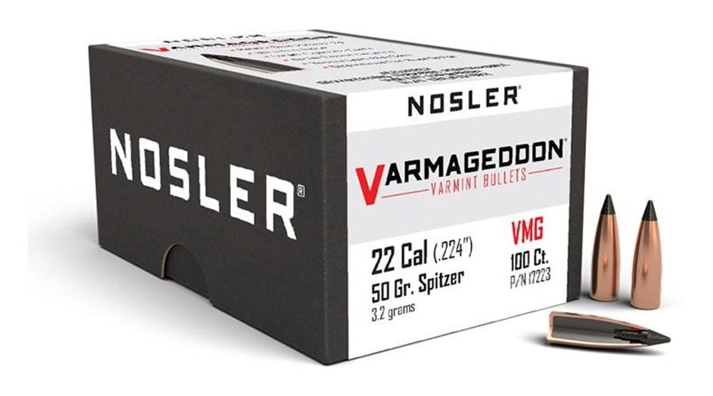 Nosler Bullets VarMageddon Rifle .22 Cal .224in 50 gr FB-Tipped 100/ct view 2