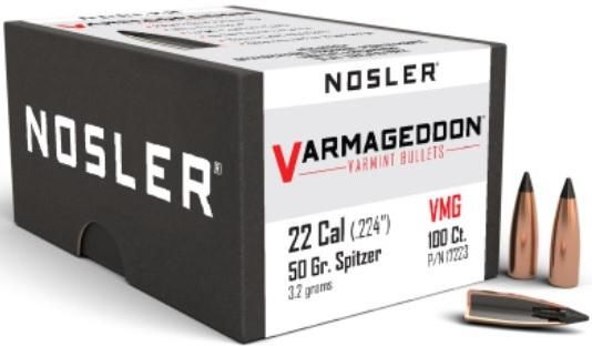 Nosler Bullets VarMageddon Rifle .22 Cal .224in 50 gr FB-Tipped 100/ct view 3