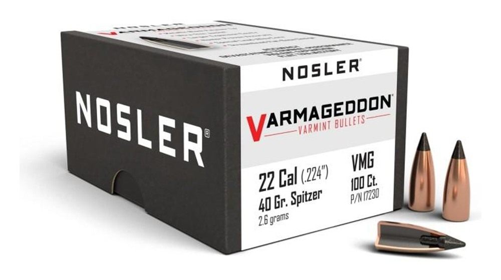 NOSLER VarMageddon Rifle Bullets .22 cal .224in 40 gr FB-Tipped 100/ct view 2