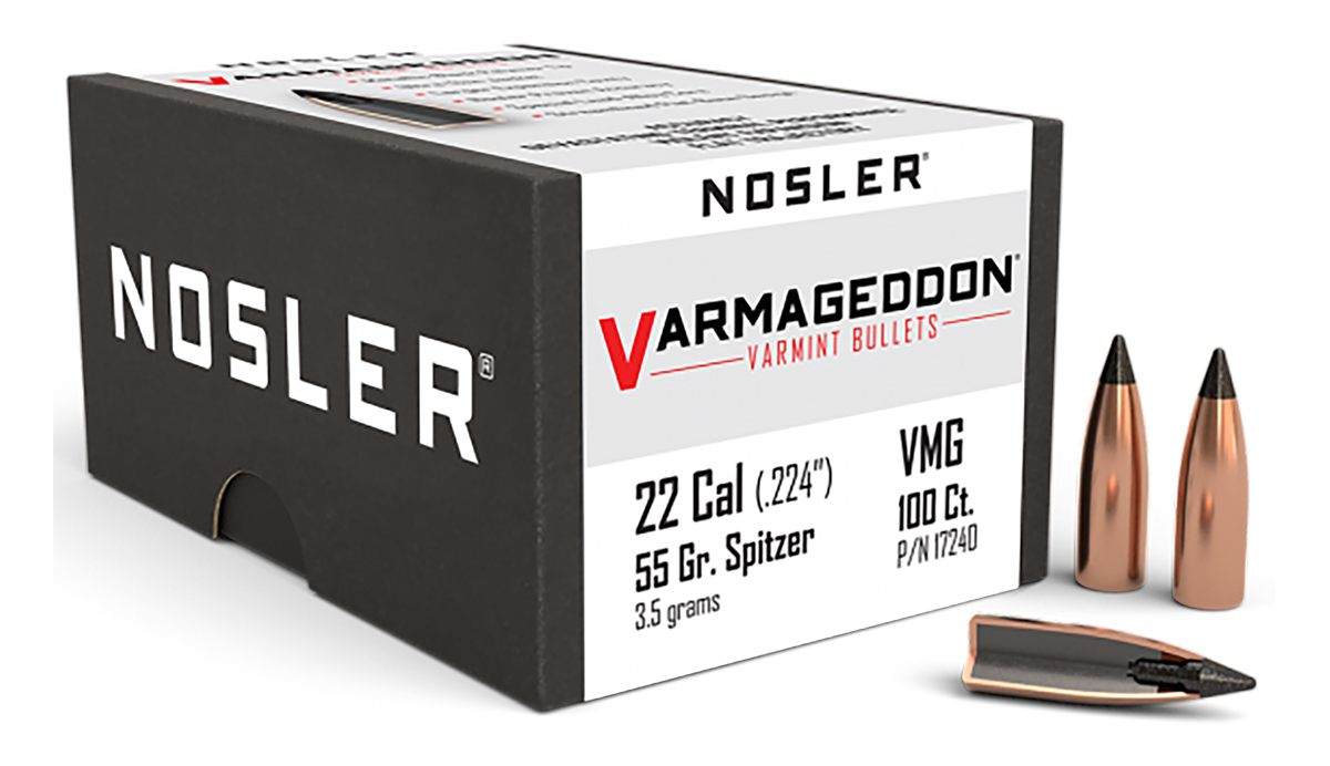 Nosler Bullets VarMageddon Rifle .22 cal .224in 55 gr FB-Tipped 100/ct
