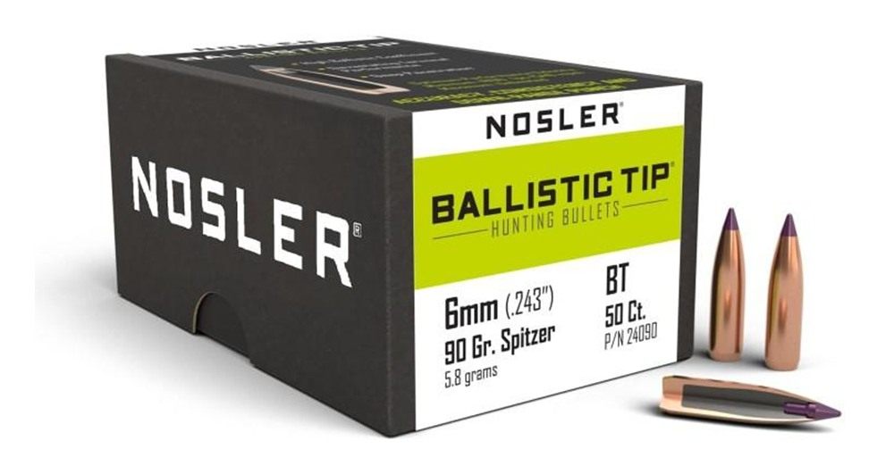 Nosler Bullets Ballistic Tip Hunting Rifle 6mm .243in 90 gr SBT-Btip 50/ct view 2