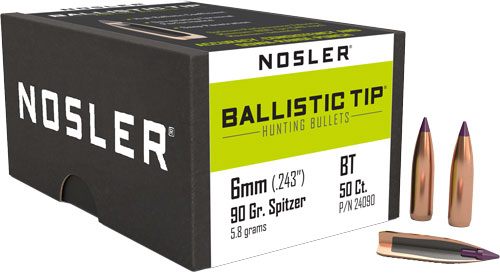 Nosler Bullets Ballistic Tip Hunting Rifle 6mm .243in 90 gr SBT-Btip 50/ct view 4