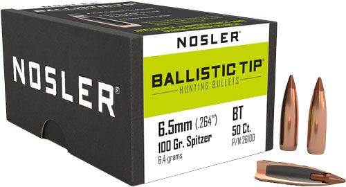 NOSLER Ballistic Tip Hunting Rifle Bullets 6.5mm .264in 100 gr SBT-Btip 50/ view 5