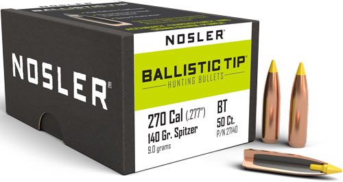 Nosler Bullets Ballistic Tip Hunting Rifle .270 cal .277in 140 gr SBT-Btip view 4