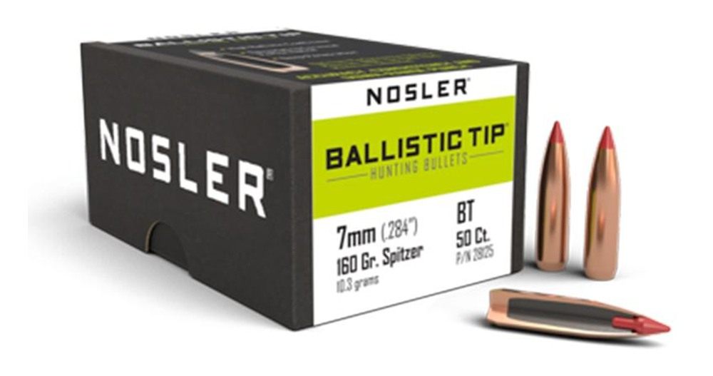 Nosler Bullets Ballistic Tip Hunting Rifle 7mm .284in 160gr 50/rd