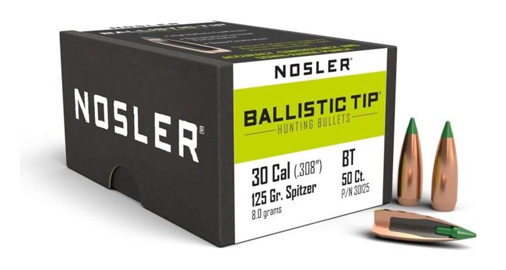 NOSLER Ballistic Tip Hunting Rifle Bullets .30 cal .308in 125 gr SBT-Btip 5 view 2