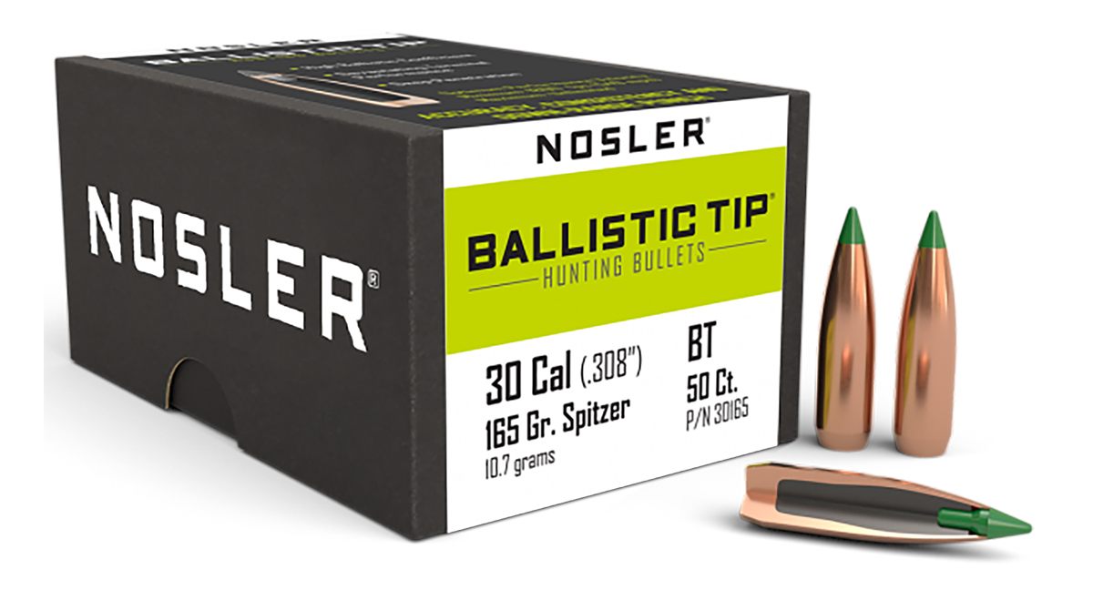 Nosler Ballistic Tip Hunting Rifle Bullets .30 cal .308in 165 gr SBT-Btip 5