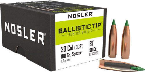 NOSLER Ballistic Tip Hunting Rifle Bullets .30 cal .308in 180 gr SBT-Btip 5 view 4