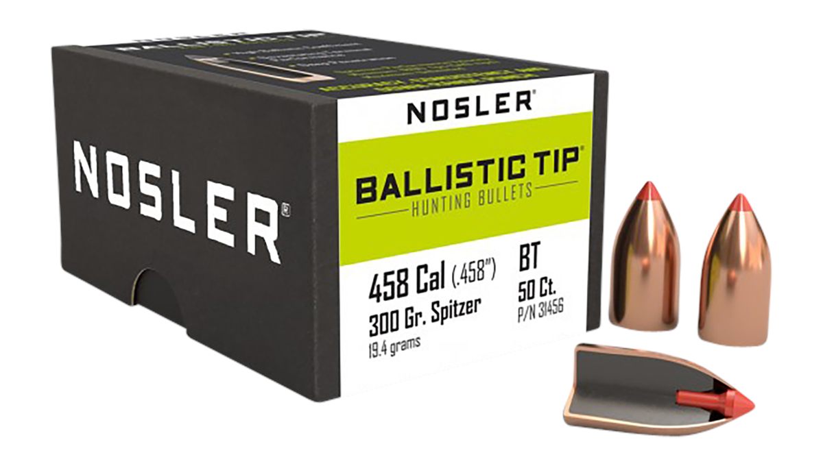 NOSLER Ballistic Tip Hunting Rifle Bullets .458 Socom 300 gr SP (Orange 50/