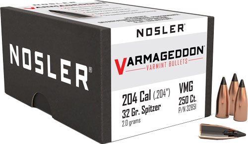 Nosler Bullets VarMageddon Rifle .20 cal .204in 32 gr FB-Tipped 250/ct view 3