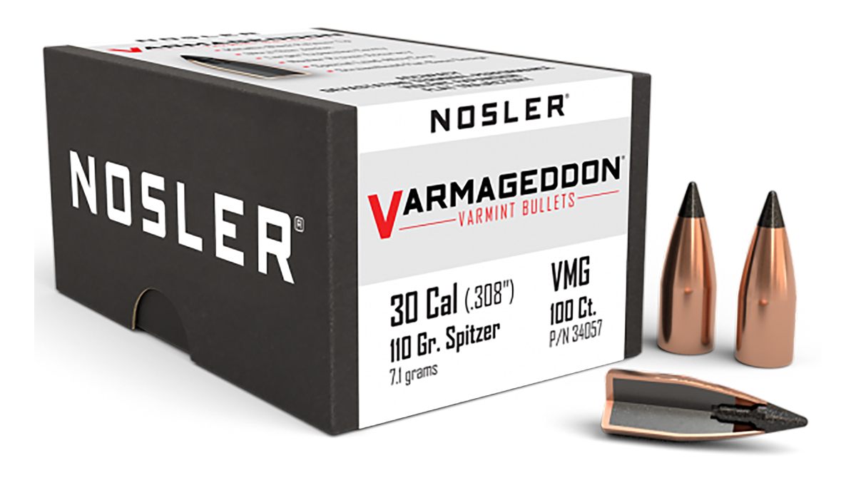 Nosler Bullets VarMageddon Rifle .30 cal .308in 110 gr FB-Tipped 100/ct