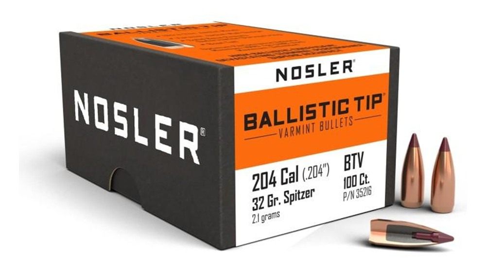NOSLER Bullets Ballistic Tip Varmint Rifle .204 cal .204in 32 gr SBT-SB 100 view 2