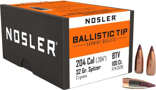 NOSLER Bullets Ballistic Tip Varmint Rifle .204 cal .204in 32 gr SBT-SB 100 view 4