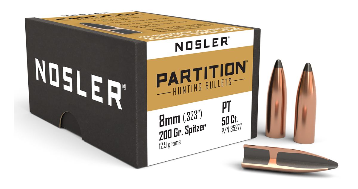 NOSLER Partition Rifle Bullets .323 cal .323in 200 gr SPT 50/ct