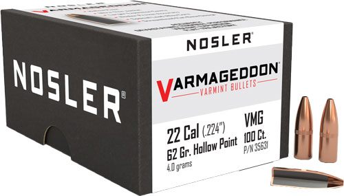 NOSLER 35631 Varmageddon 22 Cal 62gr Flat Base Hollow Point 100/Box view 5