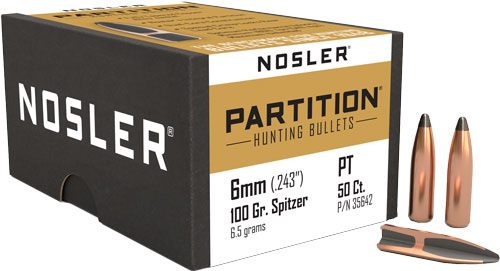 Nosler Partition Rifle Bullets 6mm .243in 100 gr SPT 50/ct view 4