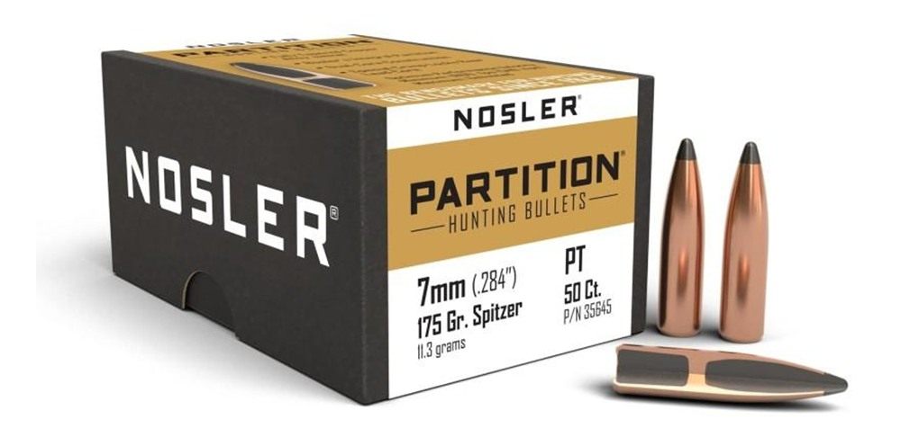 NOSLER Bullets Partition Rifle 7mm .284in 175 gr SPT 50/ct