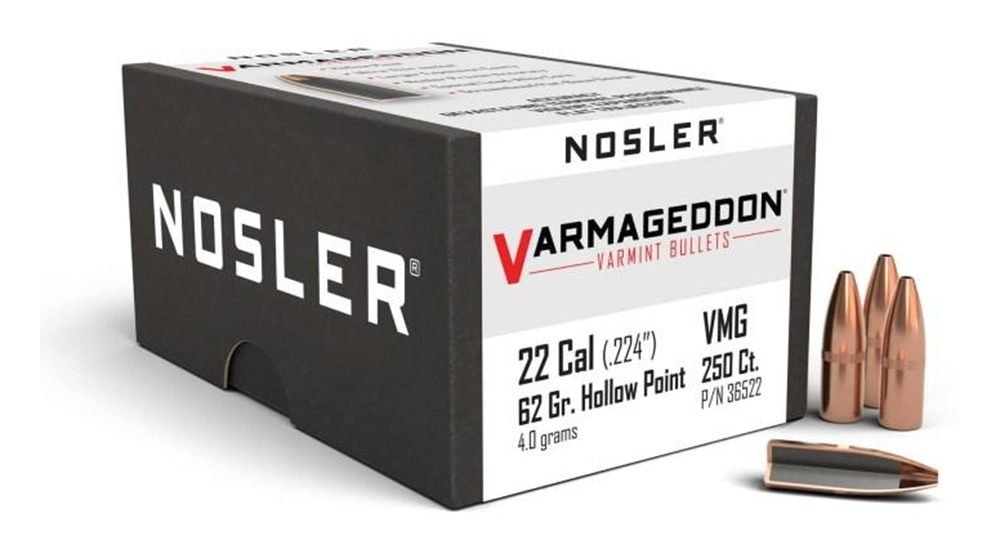 Nosler Bullets 36522 Varmageddon 22 Cal 62gr Flat Base Hollow Point 250/Box view 3