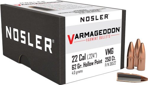 Nosler Bullets 36522 Varmageddon 22 Cal 62gr Flat Base Hollow Point 250/Box view 5