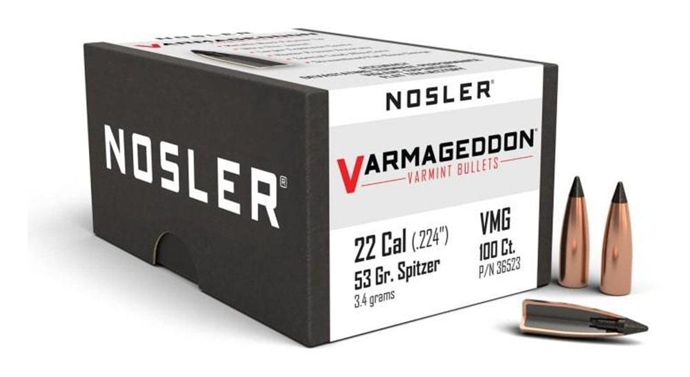 Nosler Bullets Varmageddon Rifle .22 cal .224in 53 gr FB-Tipped 100/ct